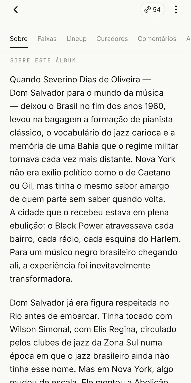 Sobre o disco
